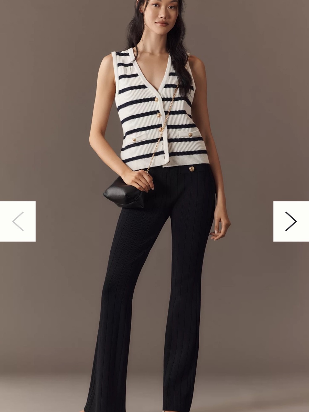 Endless Rose Black Ribbed  Knit Pants